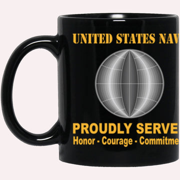 Us Navy Mug, Veterans Mug, US Navy Electrician's mate Navy EM Proudly Served Core Values Black Mug, Military Coffee Mugs, Us Navy Coffee Mugs