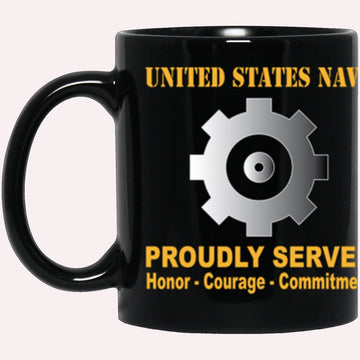 Us Navy Mug, Veterans Mug, US Navy Engineman Navy EN Proudly Served Core Values Black Mug, Military Coffee Mugs, Us Navy Coffee Mugs