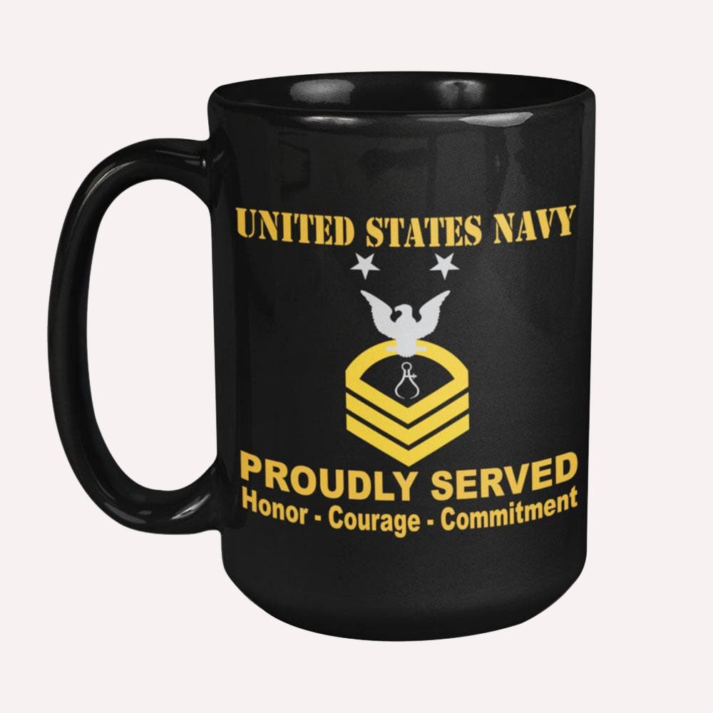 Us Navy Mug, Veterans Mug, US Navy IM E-9 Black Mug, Military Coffee Mugs, Us Navy Coffee Mugs