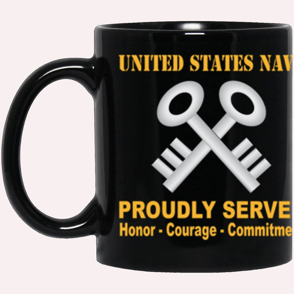 Us Navy Mug, Veterans Mug, US Navy Logistics specialist Navy LS Proudly Served Core Values Black Mug, Military Coffee Mugs, Us Navy Coffee Mugs