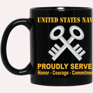 Us Navy Mug, Veterans Mug, US Navy Logistics specialist Navy LS Proudly Served Core Values Black Mug, Military Coffee Mugs, Us Navy Coffee Mugs