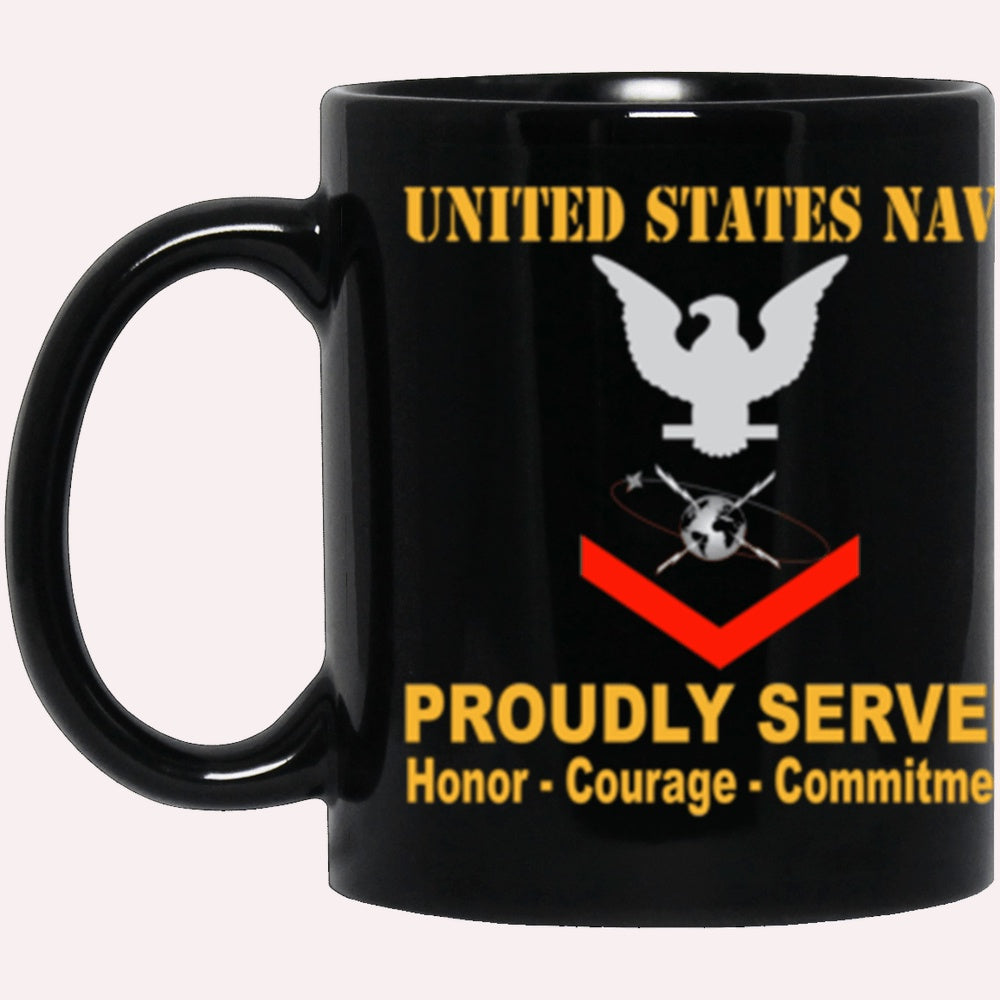 Us Navy Mug, Veterans Mug, US Navy Mass Communications Specialist Navy MC E-4 Black Mug, Military Coffee Mugs, Us Navy Coffee Mugs