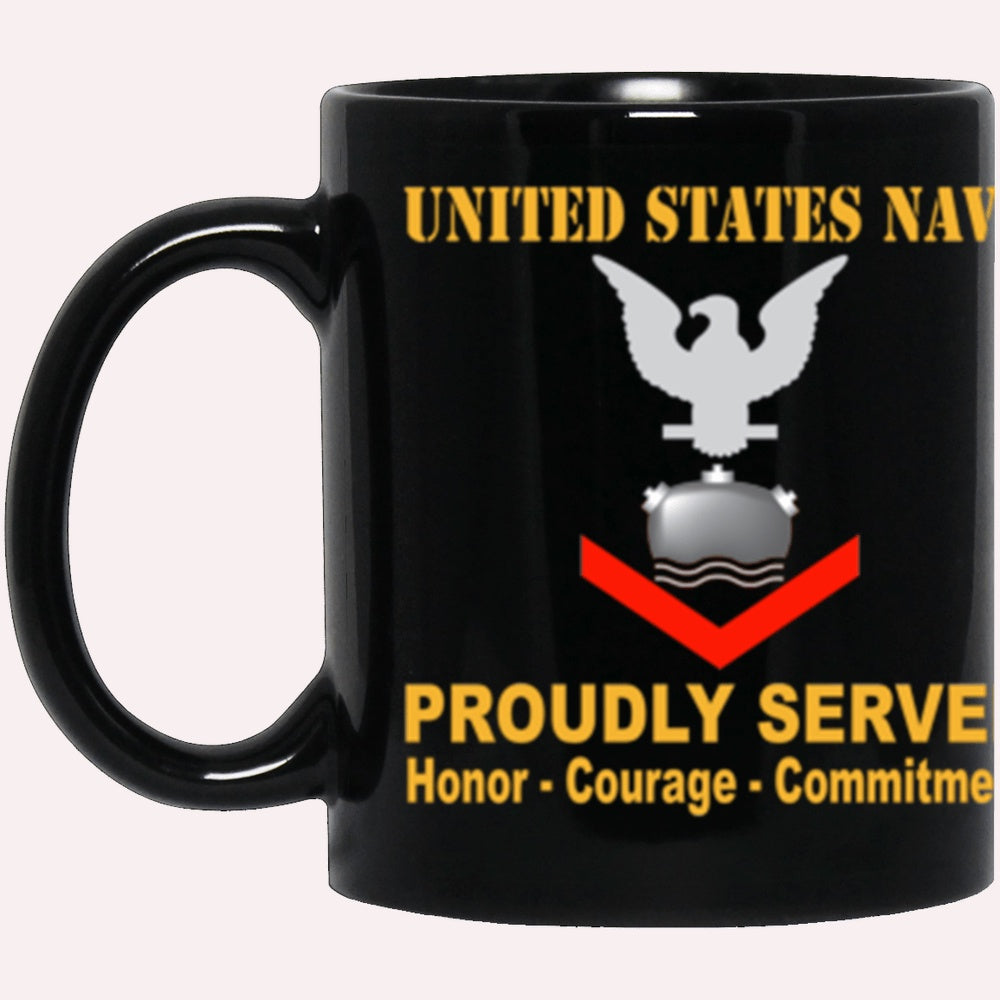 Us Navy Mug, Veterans Mug, US Navy Mineman Navy MN E-4 Black Mug, Military Coffee Mugs, Us Navy Coffee Mugs