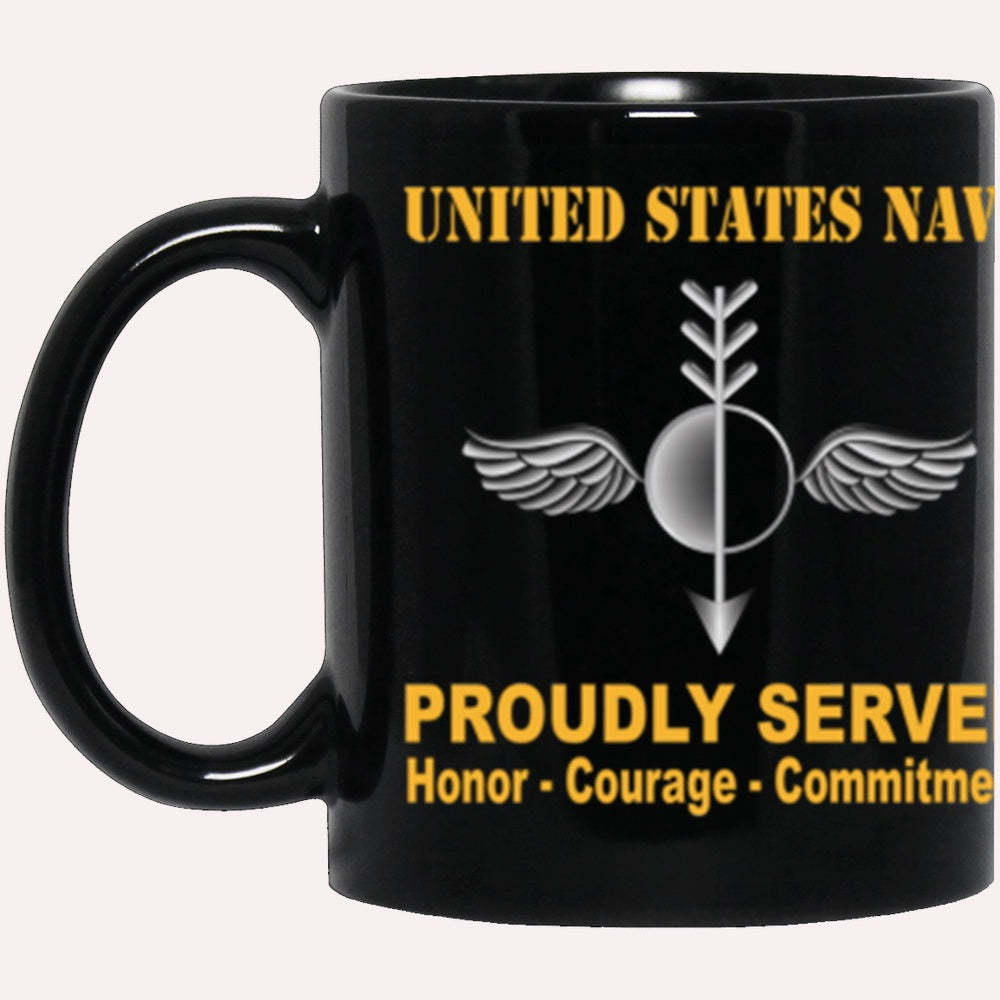 Us Navy Mug, Veterans Mug, US Navy Navy Aerographers Mate Navy AG Proudly Served Core Values Black Mug, Military Coffee Mugs, Us Navy Coffee Mugs
