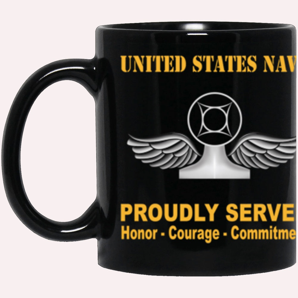 Us Navy Mug, Veterans Mug, US Navy Navy Air Traffic Controller Navy AC Proudly Served Core Values Black Mug, Military Coffee Mugs, Us Navy Coffee Mugs