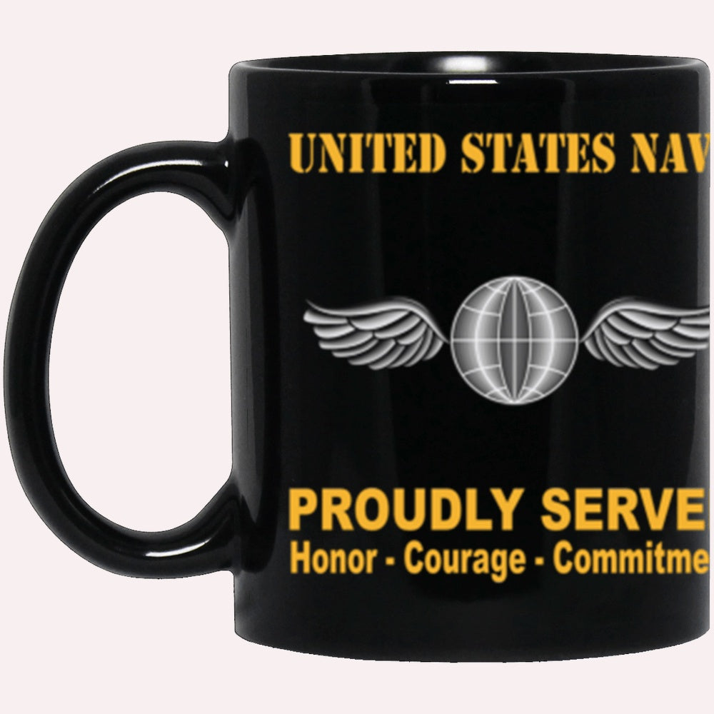 Us Navy Mug, Veterans Mug, US Navy Navy Aviation Electronics Mate Navy AE Proudly Served Core Values Black Mug, Military Coffee Mugs, Us Navy Coffee Mugs