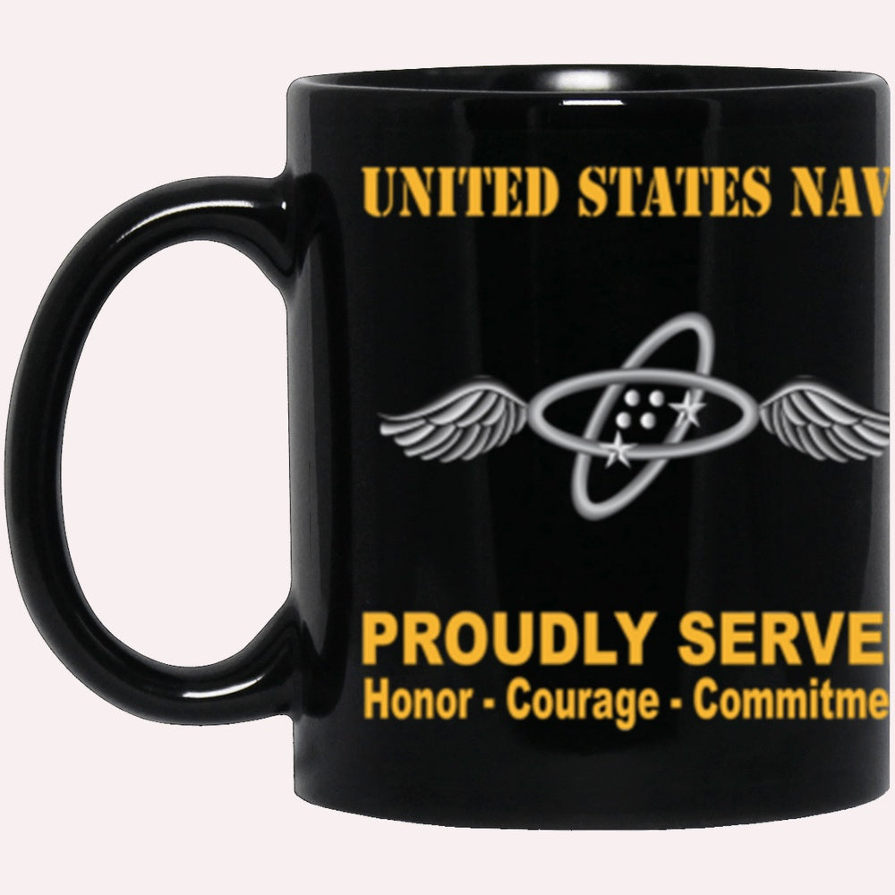 Us Navy Mug, Veterans Mug, US Navy Navy Aviation Electronics Technician Navy AT Proudly Served Core Values Black Mug, Military Coffee Mugs, Us Navy Coffee Mugs