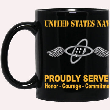 Us Navy Mug, Veterans Mug, US Navy Navy Aviation Electronics Technician Navy AT Proudly Served Core Values Black Mug, Military Coffee Mugs, Us Navy Coffee Mugs