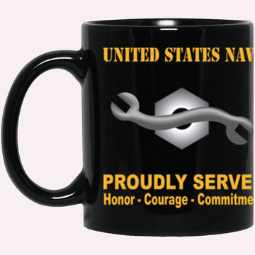 Us Navy Mug, Veterans Mug, US Navy Navy Construction Mechanic Navy CM Proudly Served Core Values Black Mug, Military Coffee Mugs, Us Navy Coffee Mugs