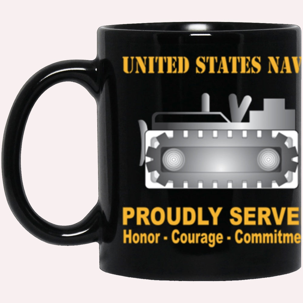 Us Navy Mug, Veterans Mug, US Navy Navy Equipment Operator Navy EO Proudly Served Core Values Black Mug, Military Coffee Mugs, Us Navy Coffee Mugs