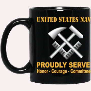 Us Navy Mug, Veterans Mug, US Navy Navy Hull Maintenance Technician Navy HT Proudly Served Core Values Black Mug, Military Coffee Mugs, Us Navy Coffee Mugs