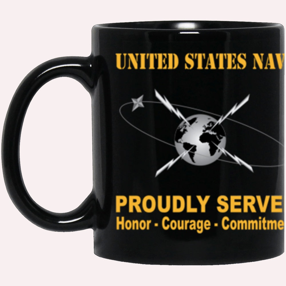 Us Navy Mug, Veterans Mug, US Navy Navy Mass Communications Specialist Navy MC Proudly Served Core Values Black Mug, Military Coffee Mugs, Us Navy Coffee Mugs
