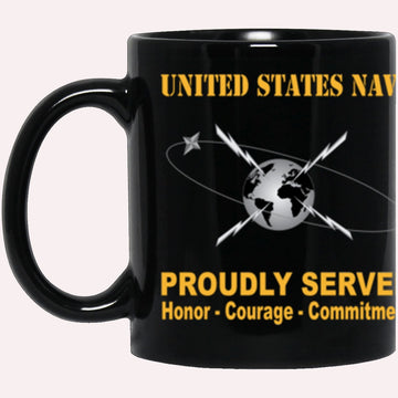 Us Navy Mug, Veterans Mug, US Navy Navy Mass Communications Specialist Navy MC Proudly Served Core Values Black Mug, Military Coffee Mugs, Us Navy Coffee Mugs