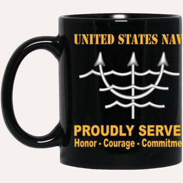 Us Navy Mug, Veterans Mug, US Navy Navy Ocean Systems Technician Navy OT Proudly Served Core Values Black Mug, Military Coffee Mugs, Us Navy Coffee Mugs