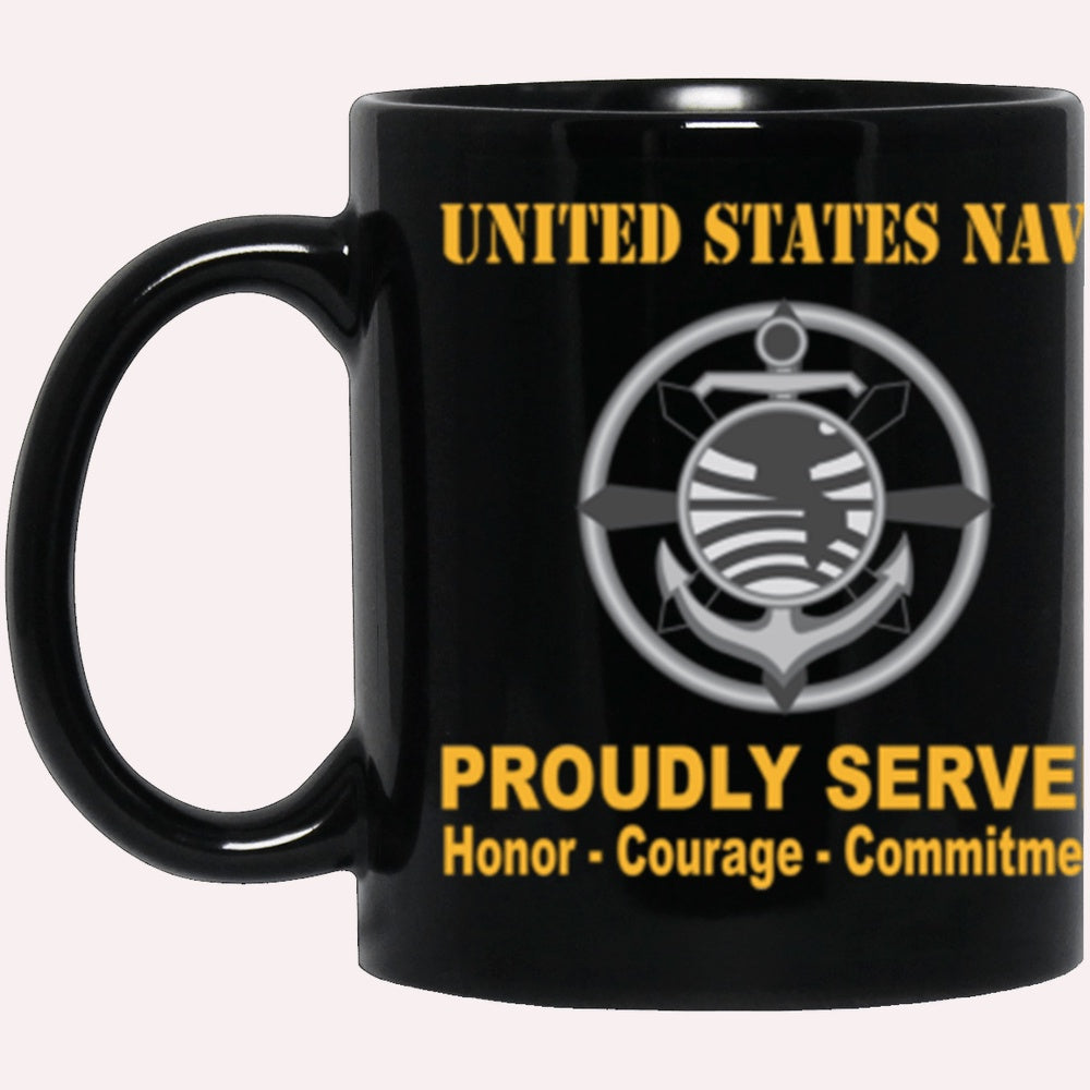 Us Navy Mug, Veterans Mug, US Navy Navy Religious Program Specialist Navy RP Proudly Served Core Values Black Mug, Military Coffee Mugs, Us Navy Coffee Mugs