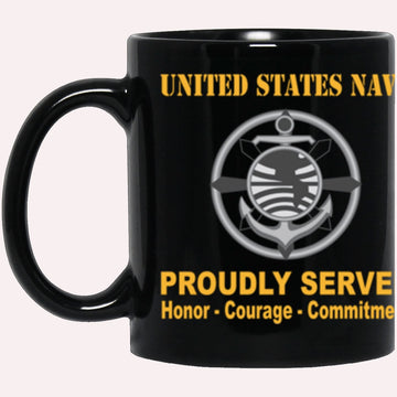 Us Navy Mug, Veterans Mug, US Navy Navy Religious Program Specialist Navy RP Proudly Served Core Values Black Mug, Military Coffee Mugs, Us Navy Coffee Mugs