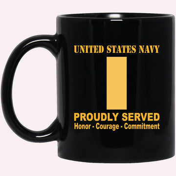Us Navy Mug, Veterans Mug, US Navy O-1 Ensign O1 ENS Junior Officer Ranks Proudly Served Black Mug, Military Coffee Mugs, Us Navy Coffee Mugs