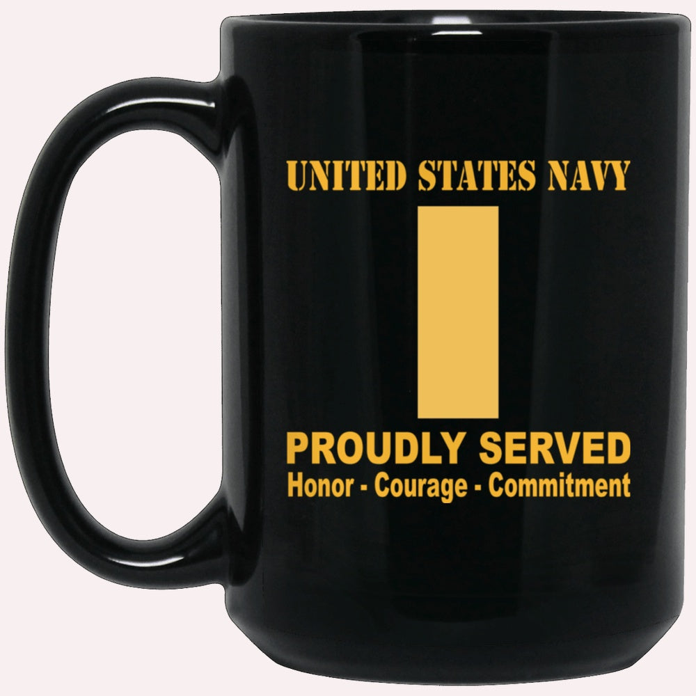 Us Navy Mug, Veterans Mug, US Navy O-1 Ensign O1 ENS Junior Officer Ranks Proudly Served Black Mug, Military Coffee Mugs, Us Navy Coffee Mugs