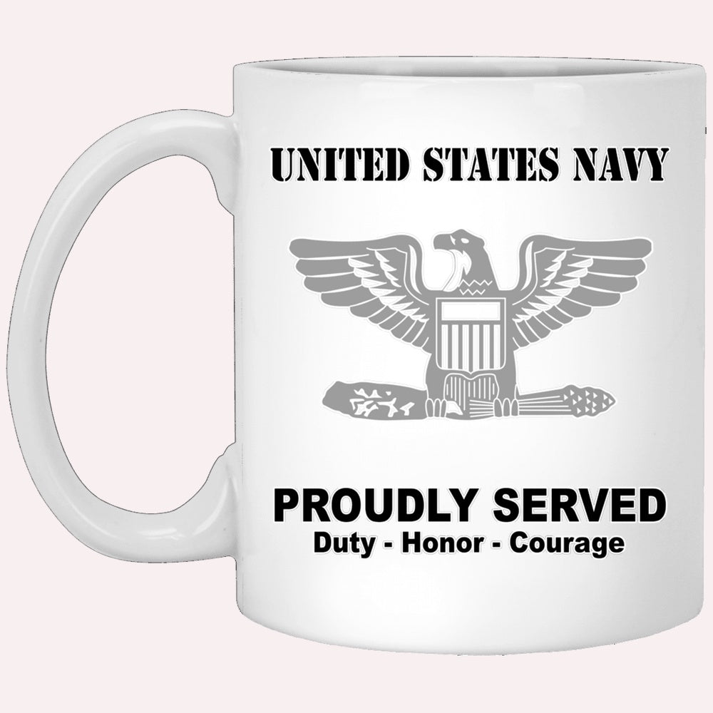 Us Navy Mug, Veterans Mug, US Navy O-6 Captain O6 CAPT Senior Officer Ranks White Coffee Mug, Military Coffee Mugs, Us Navy Coffee Mugs