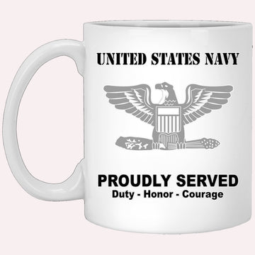 Us Navy Mug, Veterans Mug, US Navy O-6 Captain O6 CAPT Senior Officer Ranks White Coffee Mug, Military Coffee Mugs, Us Navy Coffee Mugs