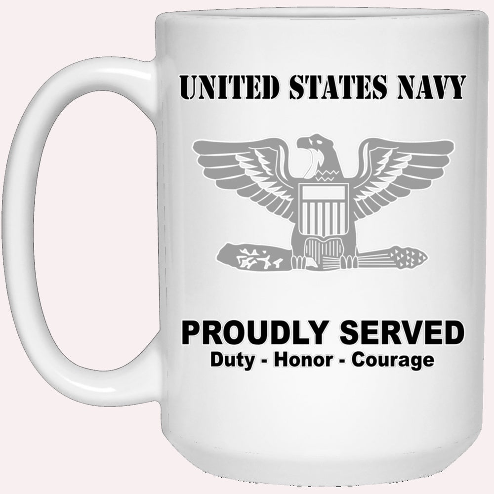 Us Navy Mug, Veterans Mug, US Navy O-6 Captain O6 CAPT Senior Officer Ranks White Coffee Mug, Military Coffee Mugs, Us Navy Coffee Mugs