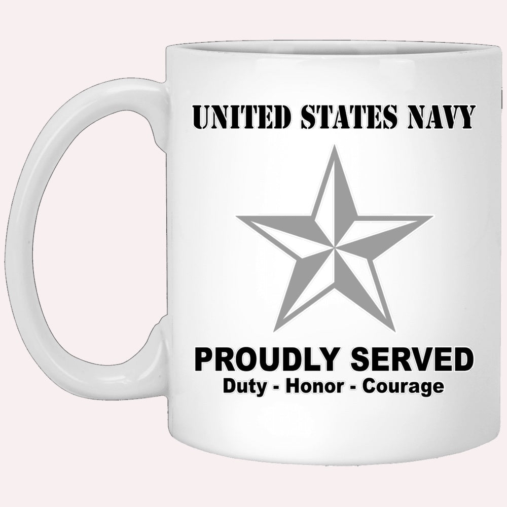 Us Navy Mug, Veterans Mug, US Navy O-7 Rear Admiral Lower Half O7 RDML Flag Officer Ranks White Coffee Mug, Military Coffee Mugs, Us Navy Coffee Mugs