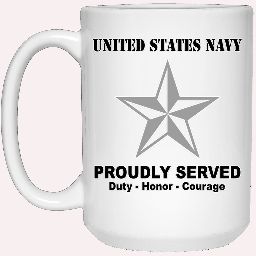 Us Navy Mug, Veterans Mug, US Navy O-7 Rear Admiral Lower Half O7 RDML Flag Officer Ranks White Coffee Mug, Military Coffee Mugs, Us Navy Coffee Mugs