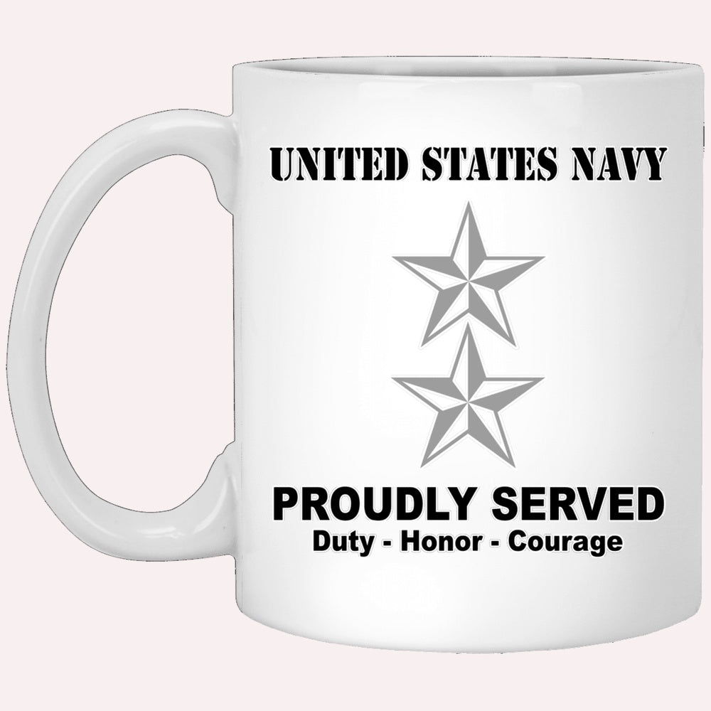 Us Navy Mug, Veterans Mug, US Navy O-8 Rear Admiral O8 RADM Flag Officer Ranks White Coffee Mug, Military Coffee Mugs, Us Navy Coffee Mugs
