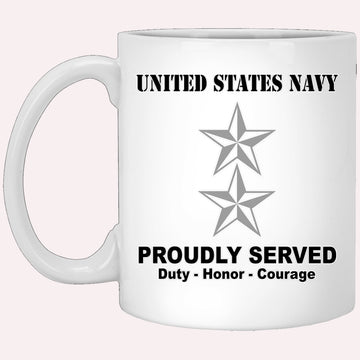 Us Navy Mug, Veterans Mug, US Navy O-8 Rear Admiral O8 RADM Flag Officer Ranks White Coffee Mug, Military Coffee Mugs, Us Navy Coffee Mugs