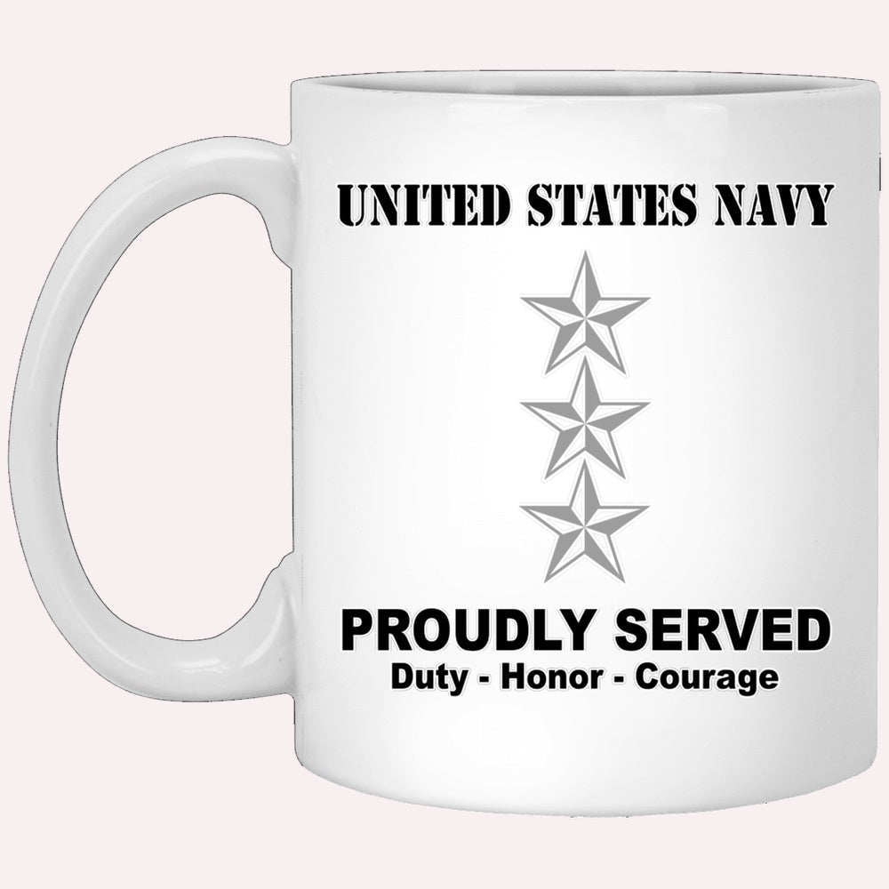 Us Navy Mug, Veterans Mug, US Navy O-9 Vice Admiral O9 VADM Flag Officer Ranks Tshirt White Coffee Mug, Military Coffee Mugs, Us Navy Coffee Mugs