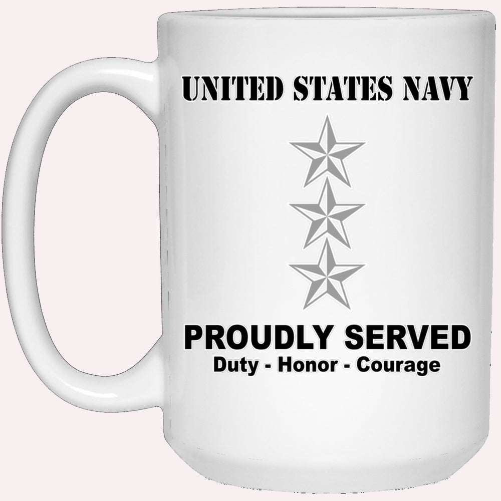 Us Navy Mug, Veterans Mug, US Navy O-9 Vice Admiral O9 VADM Flag Officer Ranks Tshirt White Coffee Mug, Military Coffee Mugs, Us Navy Coffee Mugs