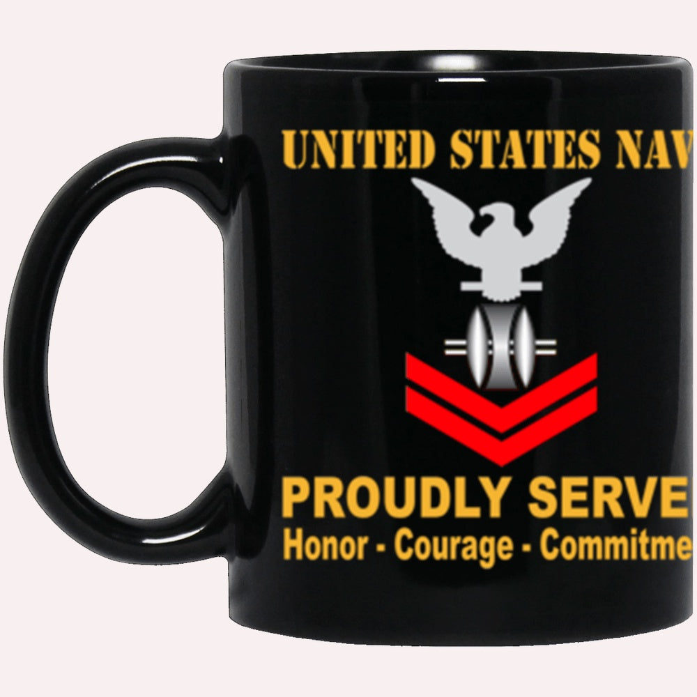 Us Navy Mug, Veterans Mug, US Navy Opticalman Navy OM E-5 Red Stripe Black Mug, Military Coffee Mugs, Us Navy Coffee Mugs