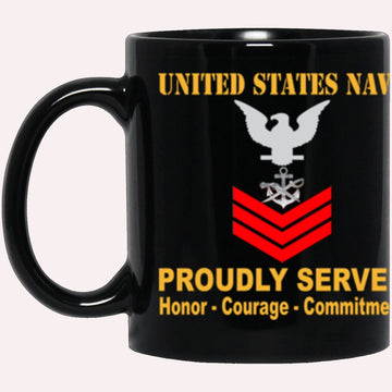 Us Navy Mug, Veterans Mug, US Navy Special Warfare Boat Operator Navy SB E-6 Red Stripe Black Mug, Military Coffee Mugs, Us Navy Coffee Mugs