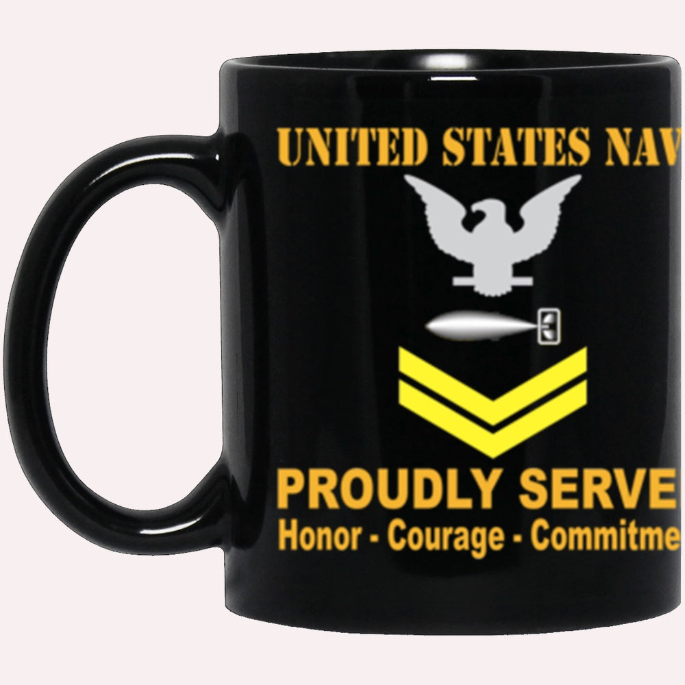 Us Navy Mug, Veterans Mug, US Navy Torpedoman's mate Navy TM E-5 Gold Stripe Black Mug, Military Coffee Mugs, Us Navy Coffee Mugs