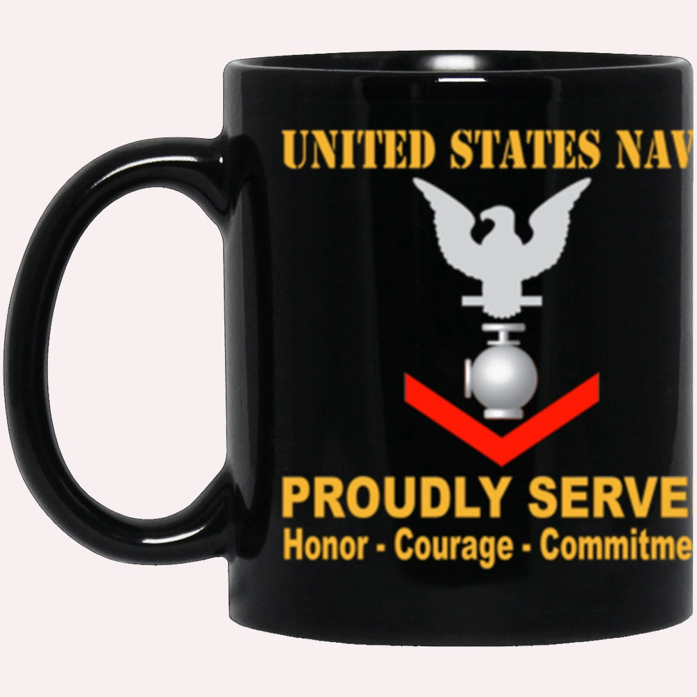 Us Navy Mug, Veterans Mug, US Navy Utilitiesman Navy UT E-4 Black Mug, Military Coffee Mugs, Us Navy Coffee Mugs