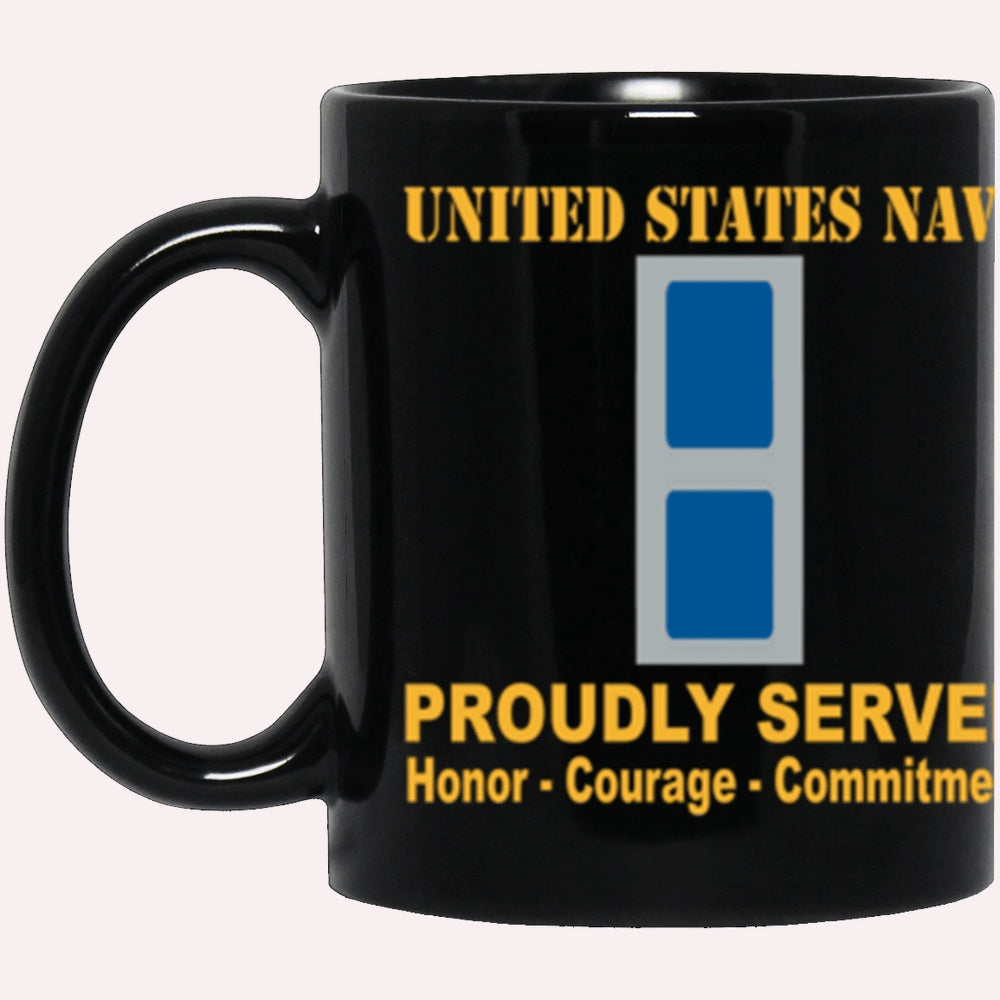 Us Navy Mug, Veterans Mug, US Navy W-3 Chief Warrant Officer 3 W3 CW3 Warrant Officer Core Values Black Mug, Military Coffee Mugs, Us Navy Coffee Mugs