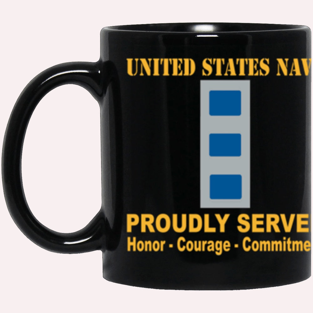 Us Navy Mug, Veterans Mug, US Navy W-4 Chief Warrant Officer 4 W4 CW4 Warrant Officer Core Values Black Mug, Military Coffee Mugs, Us Navy Coffee Mugs