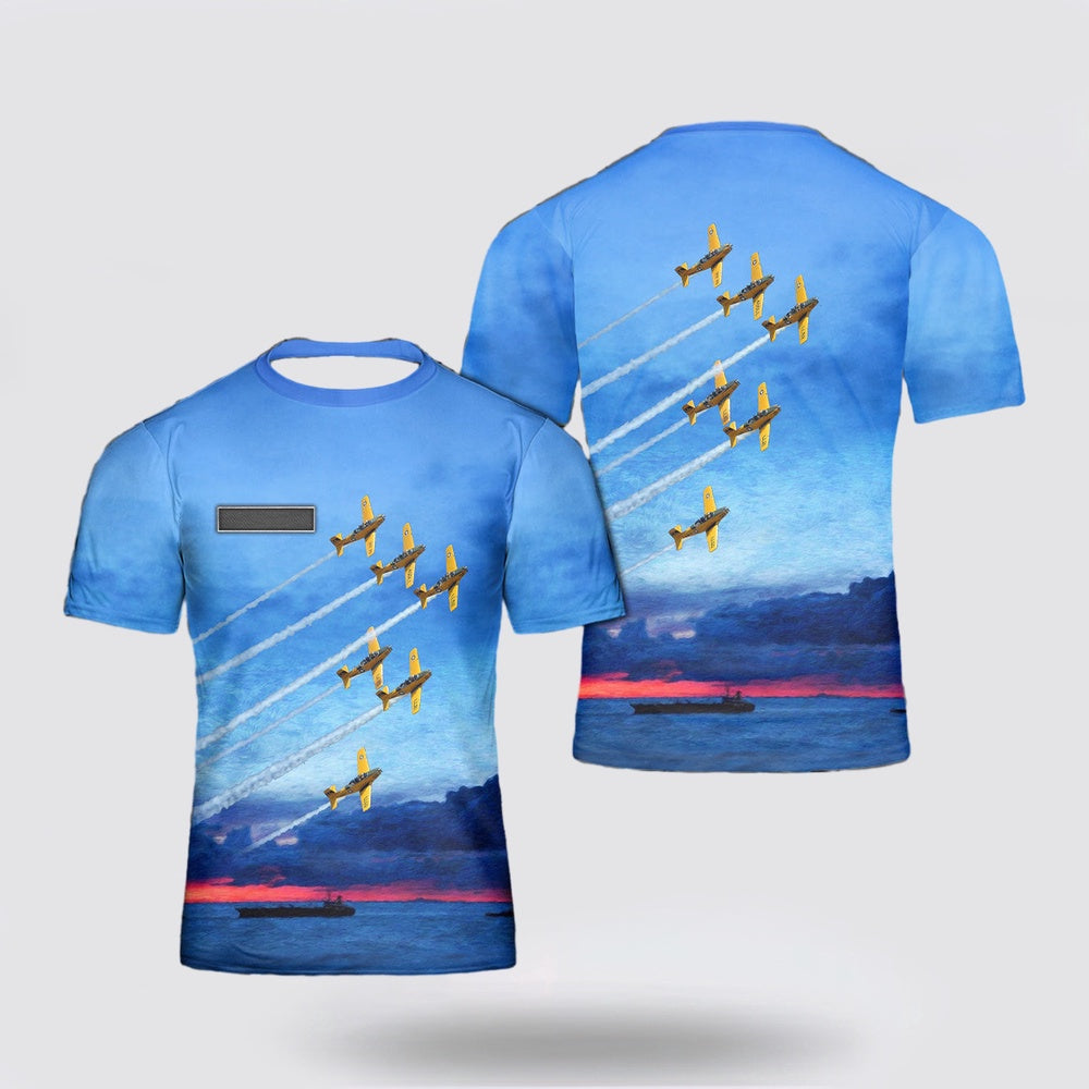 Us Navy T Shirt, Personalized US Navy Lima Lima Flight Team Beechcraft T-34 Mentor 3D T Shirt, Navy Military Shirts