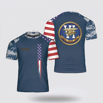 Us Navy T Shirt, Personalized US Navy SEAL Team 6 3D T Shirt, Navy Military Shirts