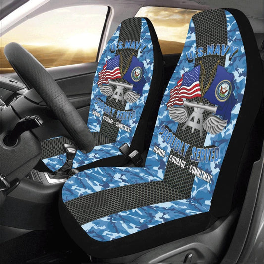 Us Seat Covers, Navy Aviation Fire Control Tech Navy AQ Car Seat Covers, Military Car Seat Covers