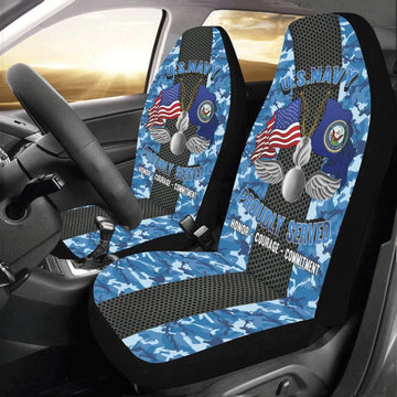 Us Seat Covers, Navy Aviation Ordnanceman Navy AO Car Seat Covers, Military Car Seat Covers