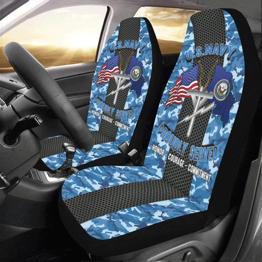 Us Seat Covers, Navy Construction Electrician Navy CE Car Seat Covers, Military Car Seat Covers