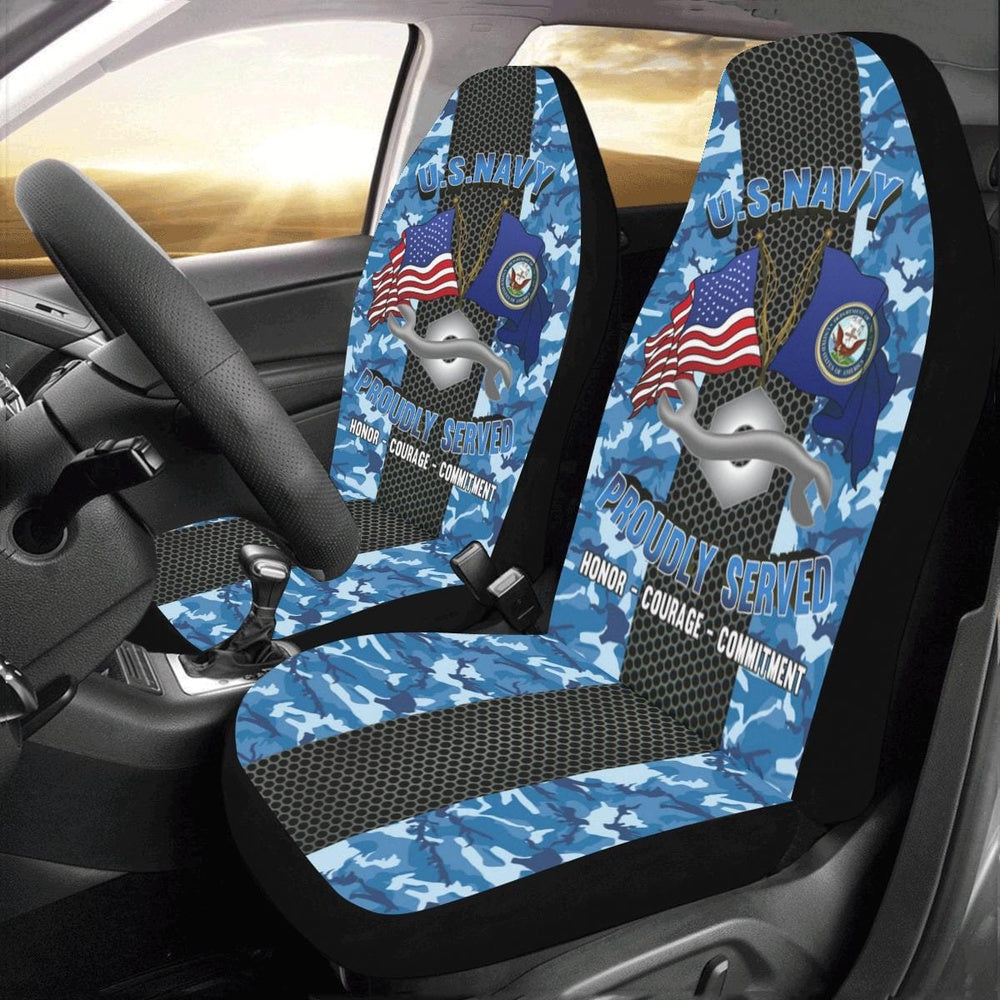 Us Seat Covers, Navy Construction Mechanic Navy CM Car Seat Covers, Military Car Seat Covers