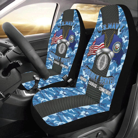 Us Seat Covers, Navy Interior Communications Electrician Navy IC Car Seat Covers, Military Car Seat Covers