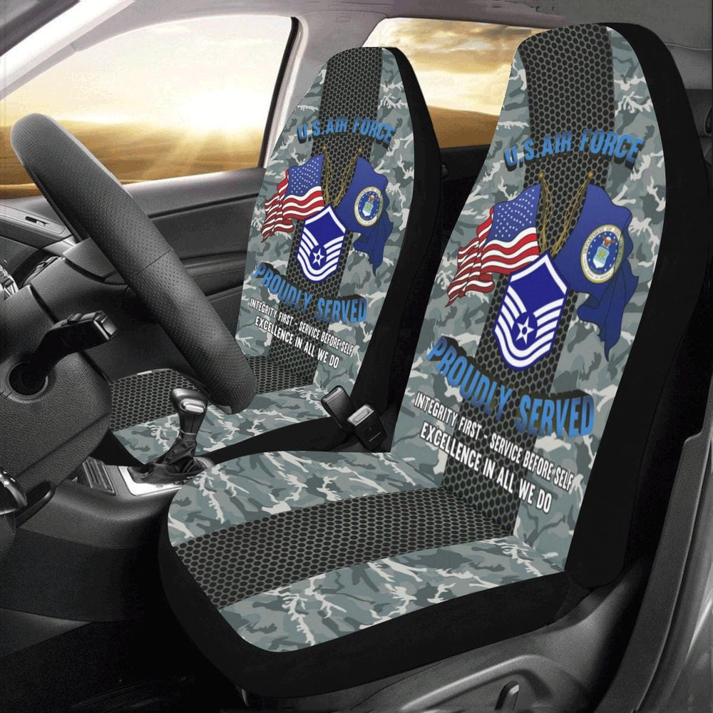 Us Seat Covers, US Air Force E-7 Master Sergeant MSgt E7 Noncommissioned Officer Car Seat Covers, Military Car Seat Covers