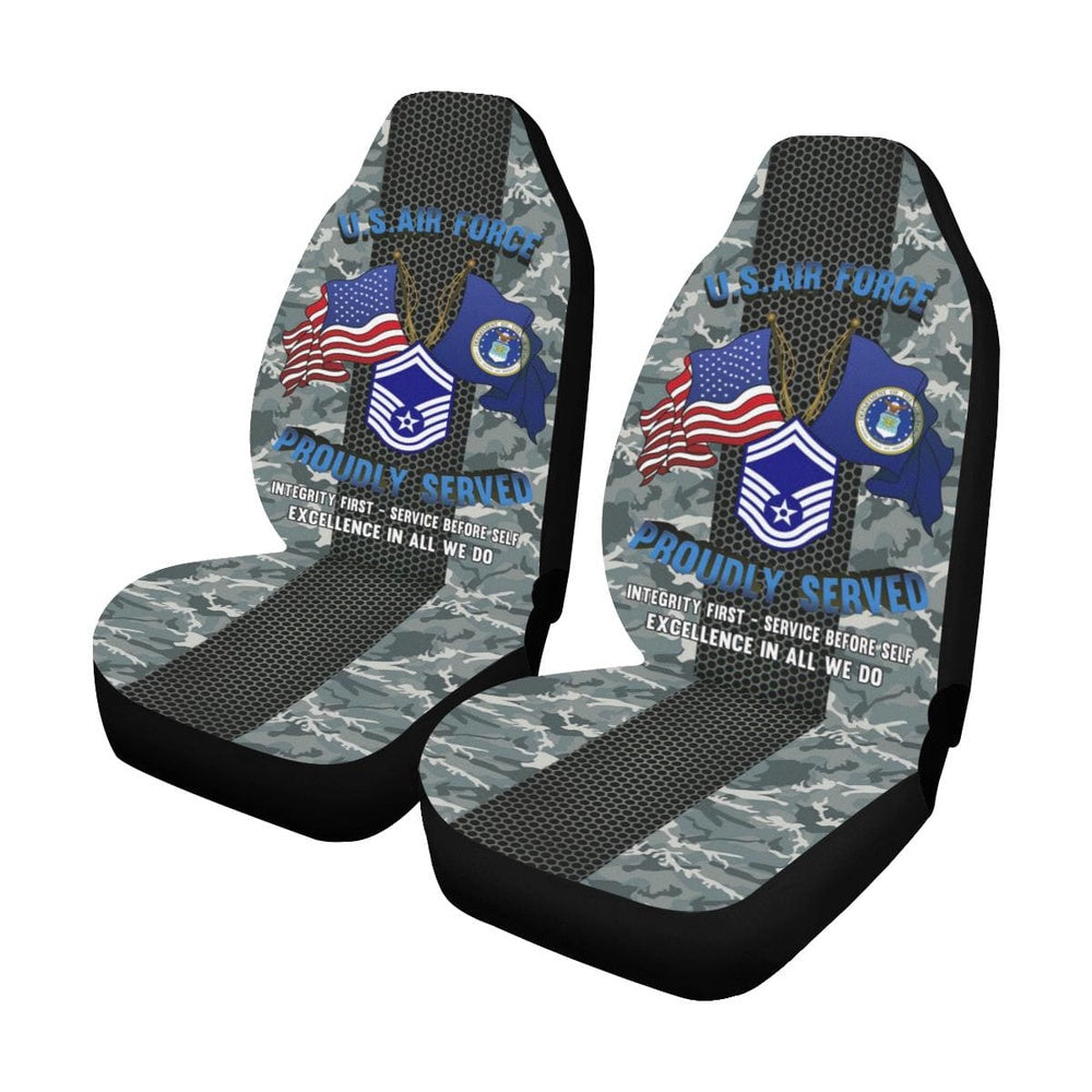 Us Seat Covers, US Air Force E-8 Senior Master Sergeant SMSgt E8 Noncommissioned Officer Car Seat Covers, Military Car Seat Covers