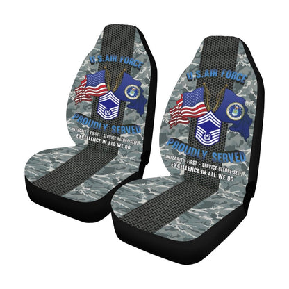 Us Seat Covers, US Air Force E-9 Chief Master Sergeant Of The Air Force E9 CMSAF Noncommissioned Officer Car Seat Covers, Military Car Seat Covers