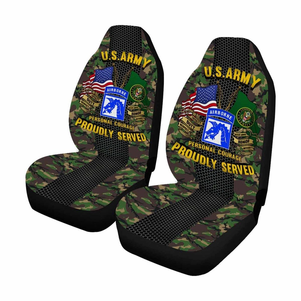 Us Seat Covers, US Army 18th XVIII Airborne Car Seat Covers, Military Car Seat Covers