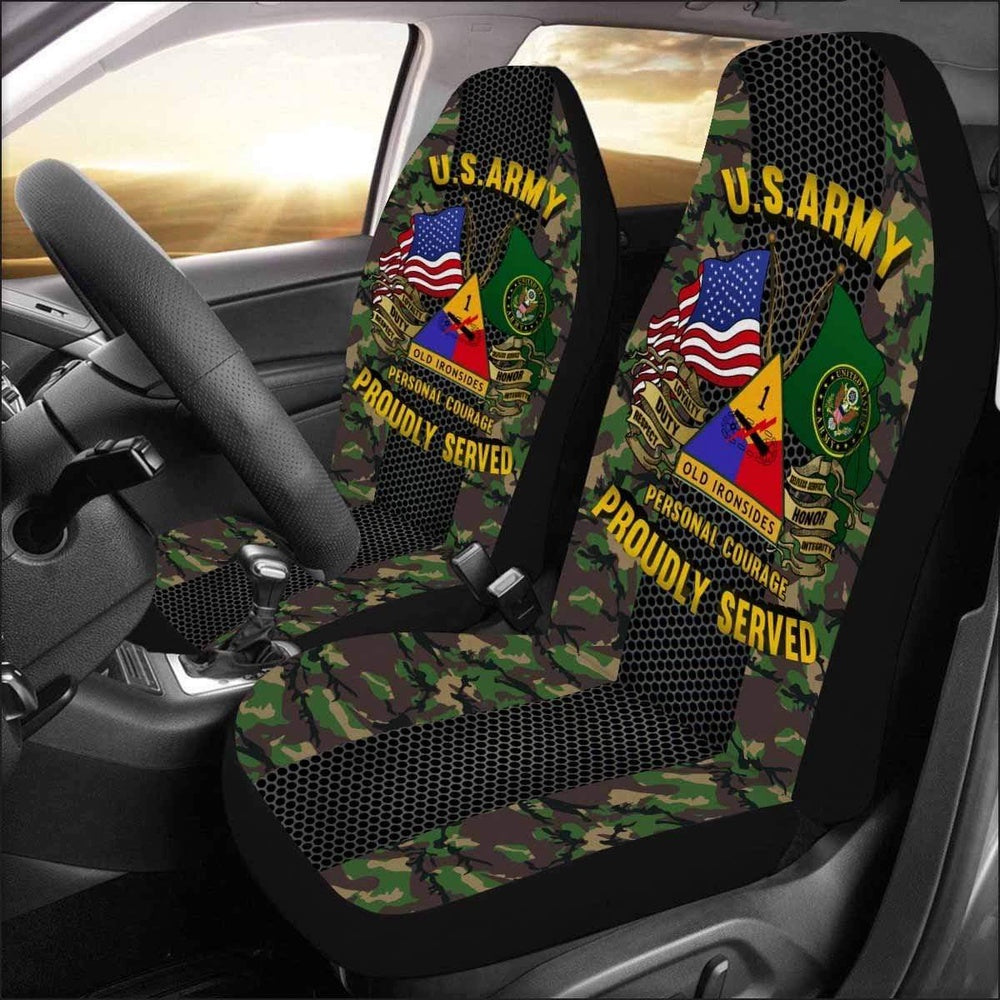 Us Seat Covers, US Army 1st Armored Division Car Seat Covers, Military Car Seat Covers