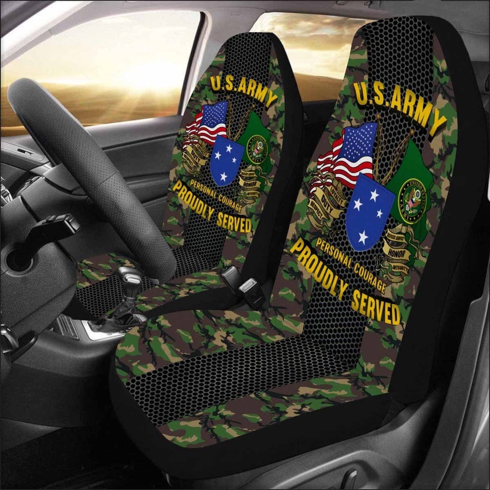 Us Seat Covers, US Army 23rd Infantry Division Car Seat Covers, Military Car Seat Covers